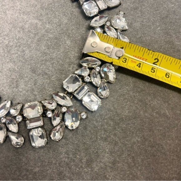 Baublebar brass tone clear gem jewelled appliqué clustered choker necklace - Picture 10 of 12